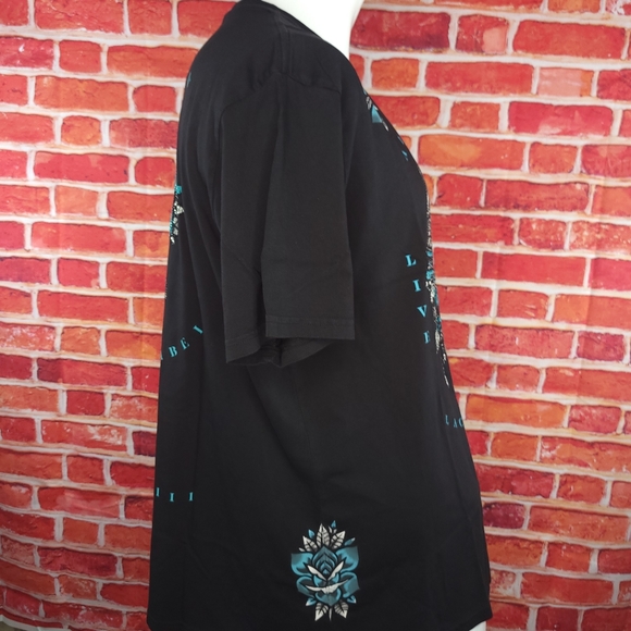 Affliction Men's Black Label Skull Rhinestone T-shirt -Size: Large - NWT - Picture 3 of 13